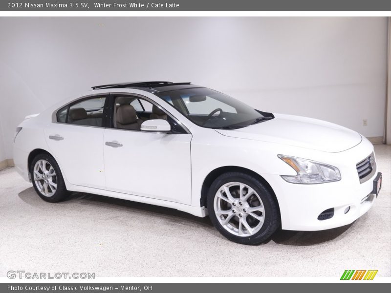 Winter Frost White / Cafe Latte 2012 Nissan Maxima 3.5 SV