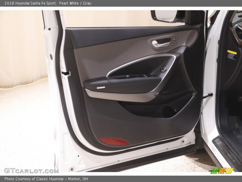 Pearl White / Gray 2018 Hyundai Santa Fe Sport