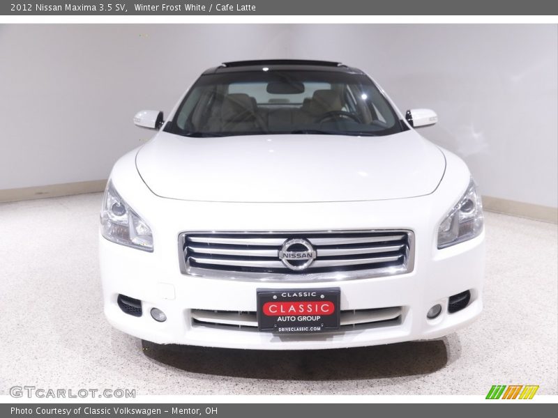 Winter Frost White / Cafe Latte 2012 Nissan Maxima 3.5 SV