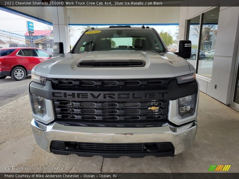 Silver Ice Metallic / Jet Black 2021 Chevrolet Silverado 3500HD Work Truck Crew Cab 4x4