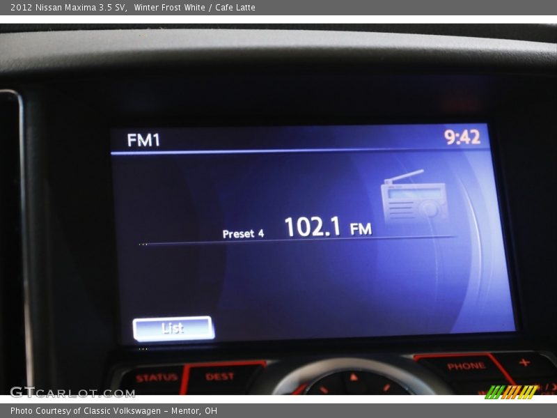 Winter Frost White / Cafe Latte 2012 Nissan Maxima 3.5 SV