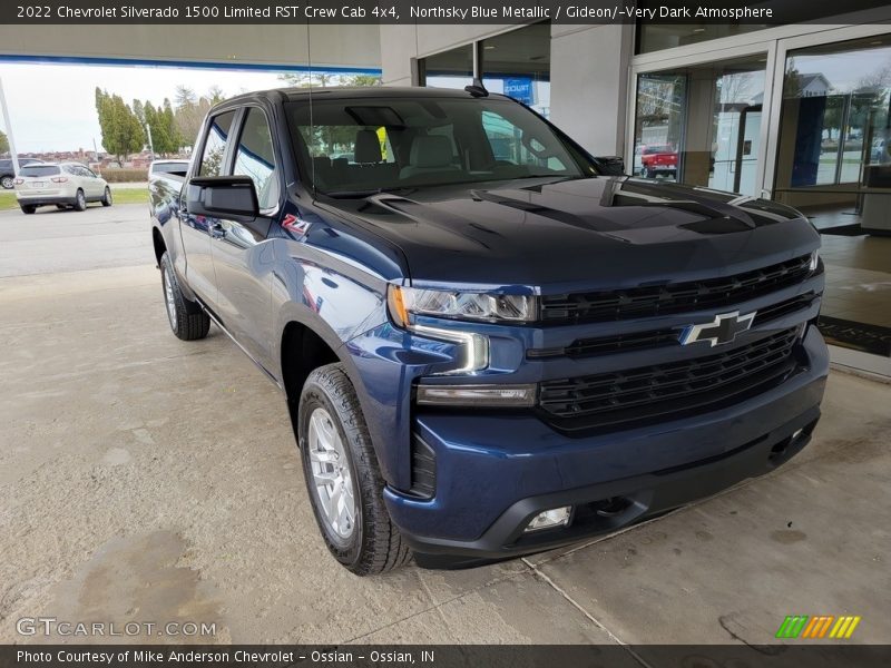Northsky Blue Metallic / Gideon/­Very Dark Atmosphere 2022 Chevrolet Silverado 1500 Limited RST Crew Cab 4x4