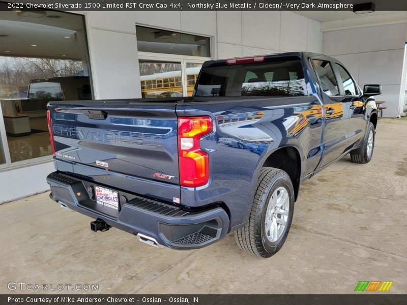 Northsky Blue Metallic / Gideon/­Very Dark Atmosphere 2022 Chevrolet Silverado 1500 Limited RST Crew Cab 4x4