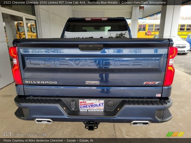 Northsky Blue Metallic / Gideon/­Very Dark Atmosphere 2022 Chevrolet Silverado 1500 Limited RST Crew Cab 4x4