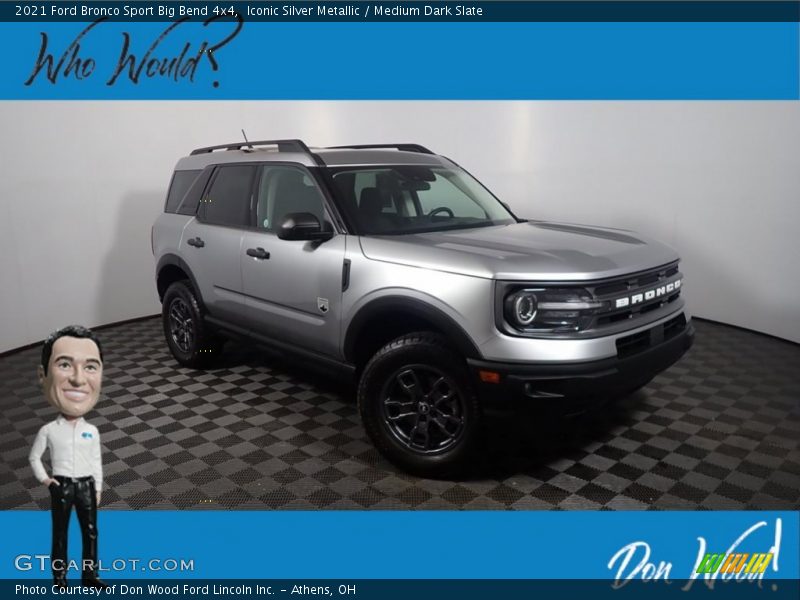 Iconic Silver Metallic / Medium Dark Slate 2021 Ford Bronco Sport Big Bend 4x4