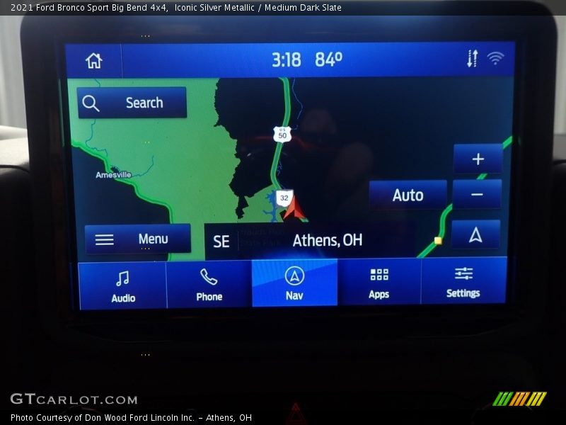 Navigation of 2021 Bronco Sport Big Bend 4x4