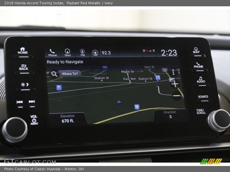 Radiant Red Metallic / Ivory 2018 Honda Accord Touring Sedan