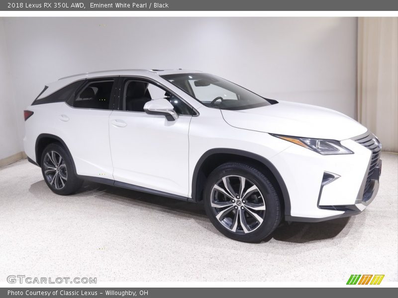 Eminent White Pearl / Black 2018 Lexus RX 350L AWD