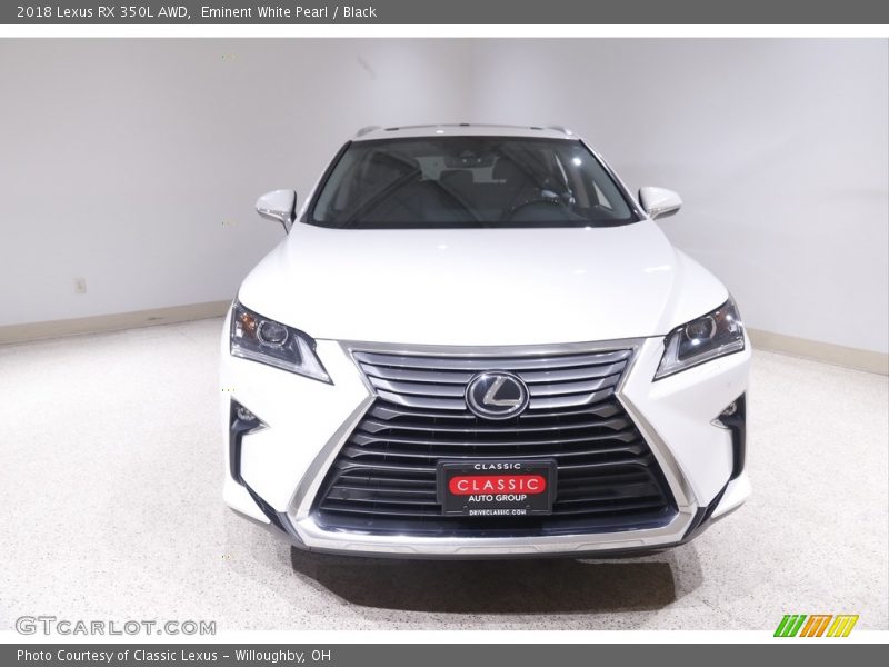 Eminent White Pearl / Black 2018 Lexus RX 350L AWD