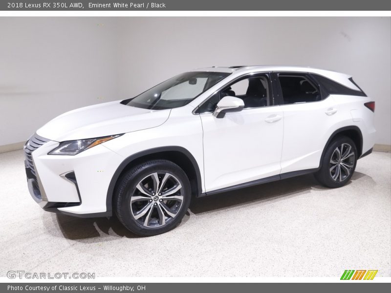 Eminent White Pearl / Black 2018 Lexus RX 350L AWD