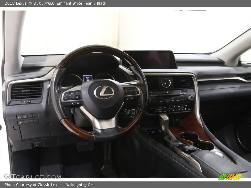 Eminent White Pearl / Black 2018 Lexus RX 350L AWD