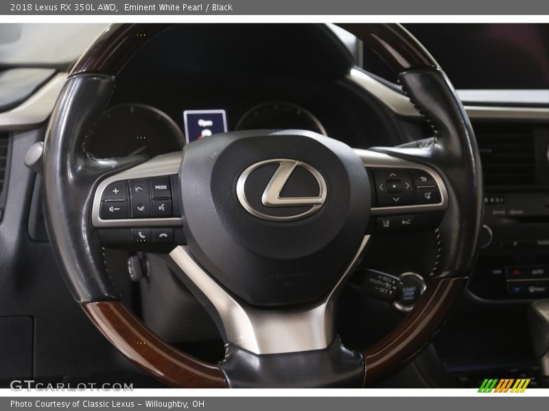 Eminent White Pearl / Black 2018 Lexus RX 350L AWD