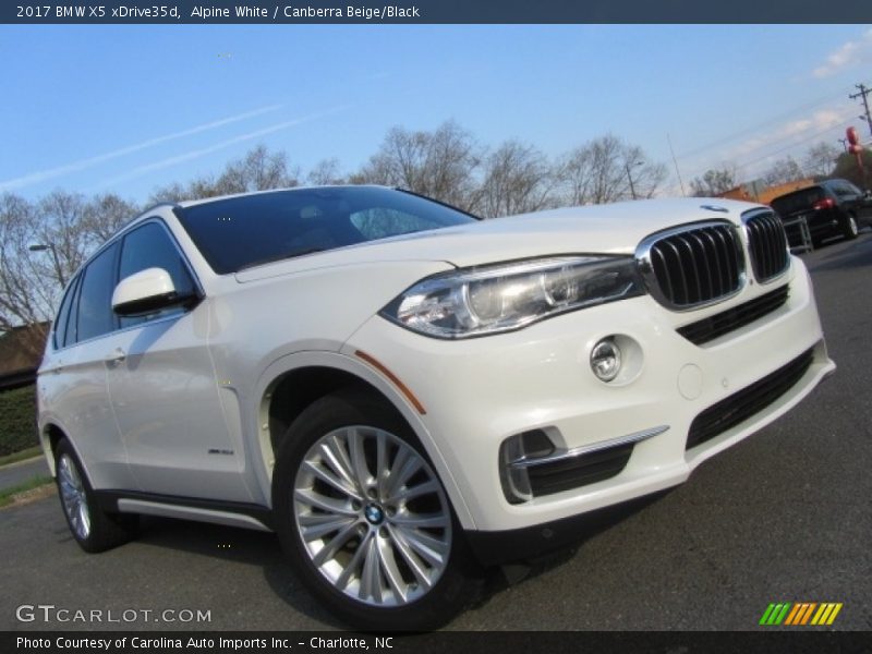Alpine White / Canberra Beige/Black 2017 BMW X5 xDrive35d