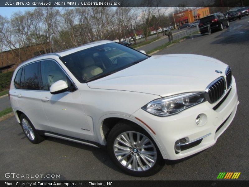 Alpine White / Canberra Beige/Black 2017 BMW X5 xDrive35d