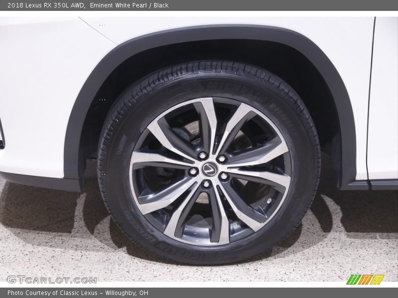 Eminent White Pearl / Black 2018 Lexus RX 350L AWD