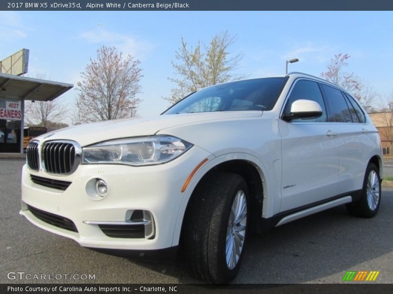 Alpine White / Canberra Beige/Black 2017 BMW X5 xDrive35d