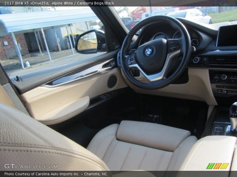 Alpine White / Canberra Beige/Black 2017 BMW X5 xDrive35d