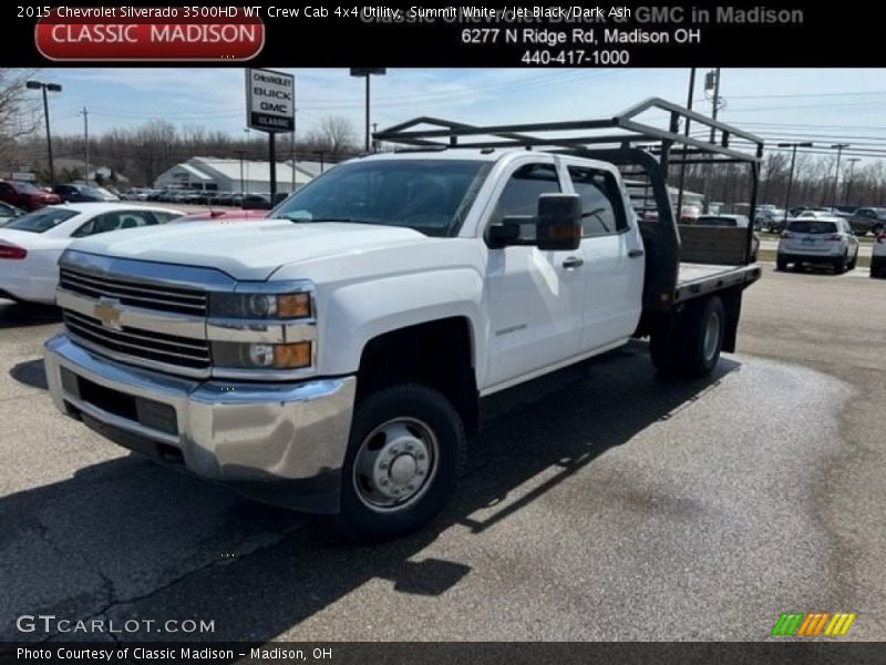 Summit White / Jet Black/Dark Ash 2015 Chevrolet Silverado 3500HD WT Crew Cab 4x4 Utility
