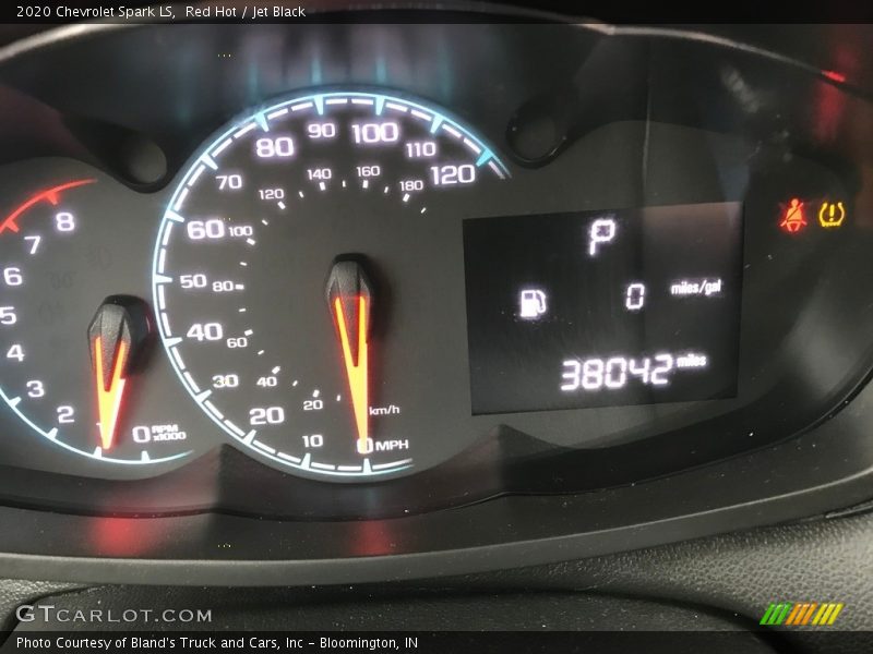 Red Hot / Jet Black 2020 Chevrolet Spark LS
