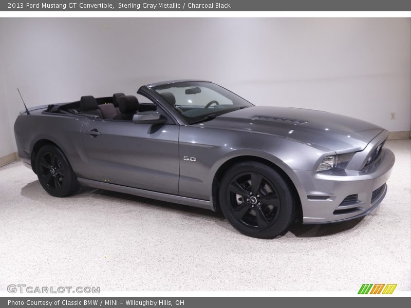 Sterling Gray Metallic / Charcoal Black 2013 Ford Mustang GT Convertible