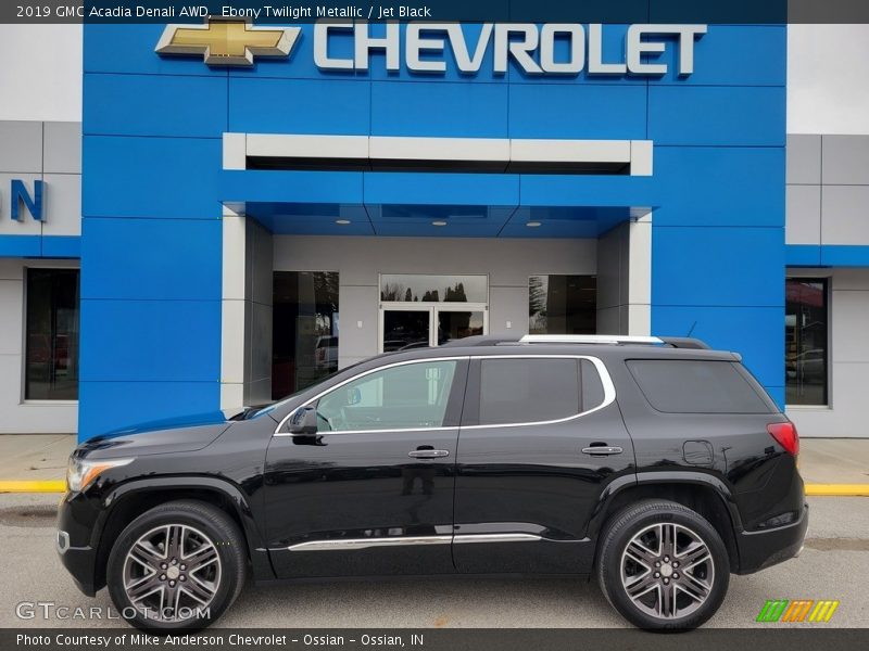 Ebony Twilight Metallic / Jet Black 2019 GMC Acadia Denali AWD