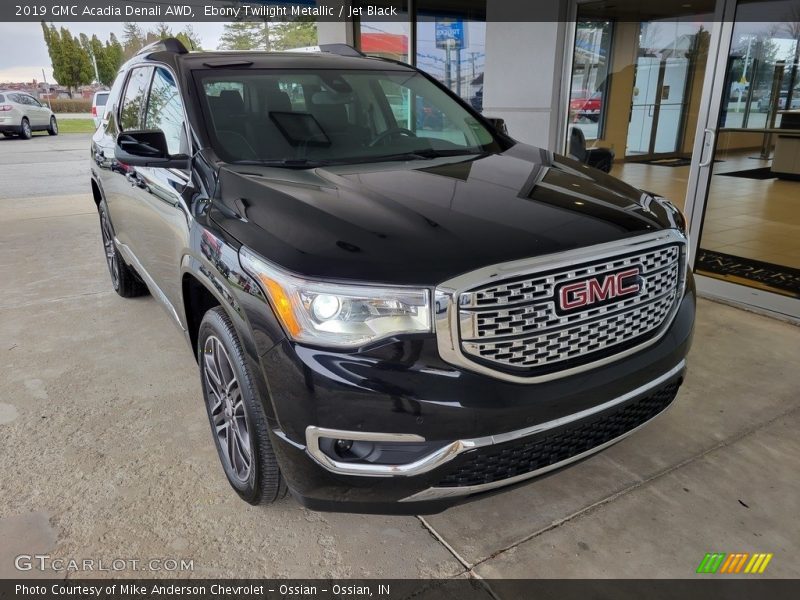 Ebony Twilight Metallic / Jet Black 2019 GMC Acadia Denali AWD