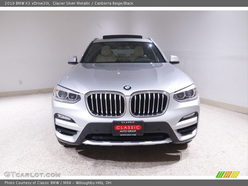 Glacier Silver Metallic / Canberra Beige/Black 2019 BMW X3 xDrive30i
