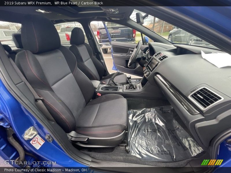 Front Seat of 2019 WRX Premium