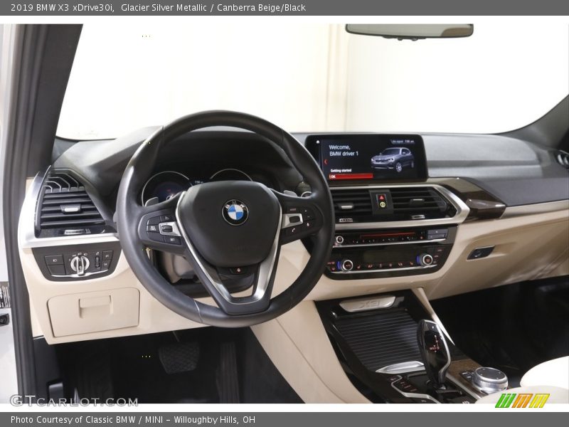 Glacier Silver Metallic / Canberra Beige/Black 2019 BMW X3 xDrive30i