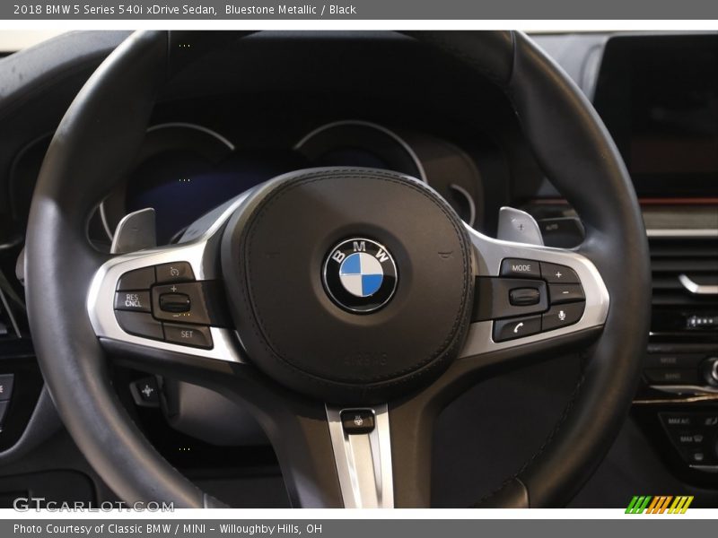 Bluestone Metallic / Black 2018 BMW 5 Series 540i xDrive Sedan