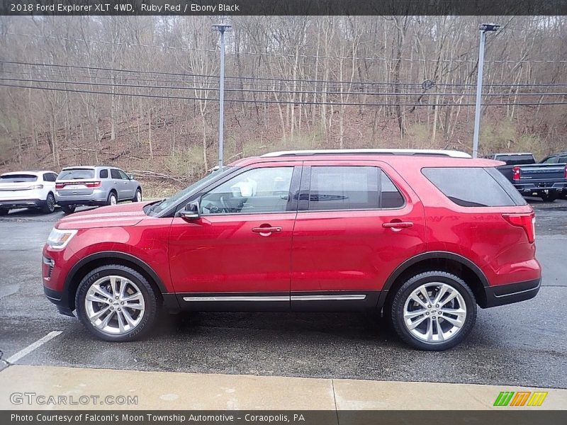 Ruby Red / Ebony Black 2018 Ford Explorer XLT 4WD
