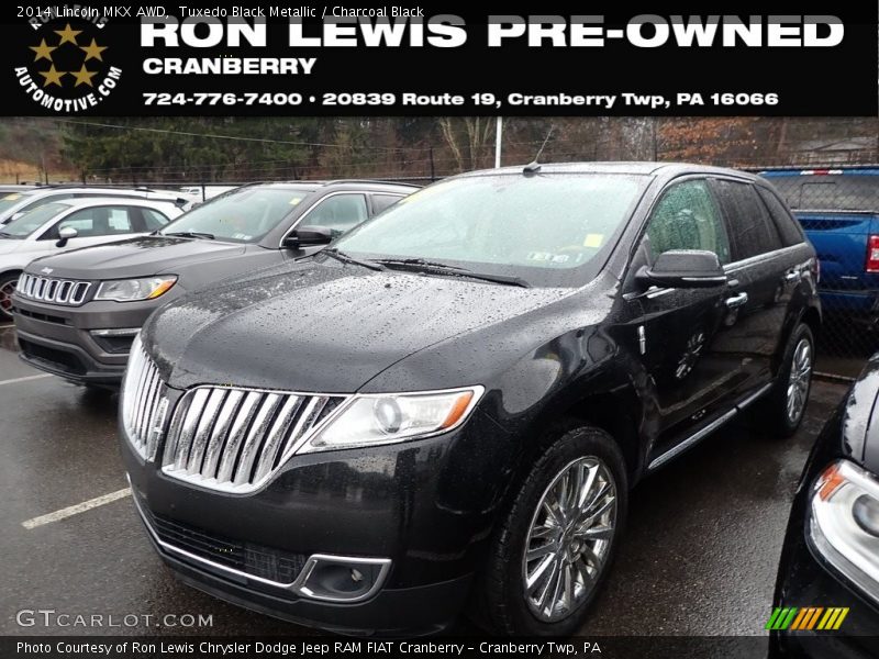 Tuxedo Black Metallic / Charcoal Black 2014 Lincoln MKX AWD