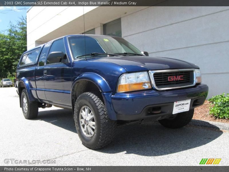 Indigo Blue Metallic / Medium Gray 2003 GMC Sonoma SLS Extended Cab 4x4