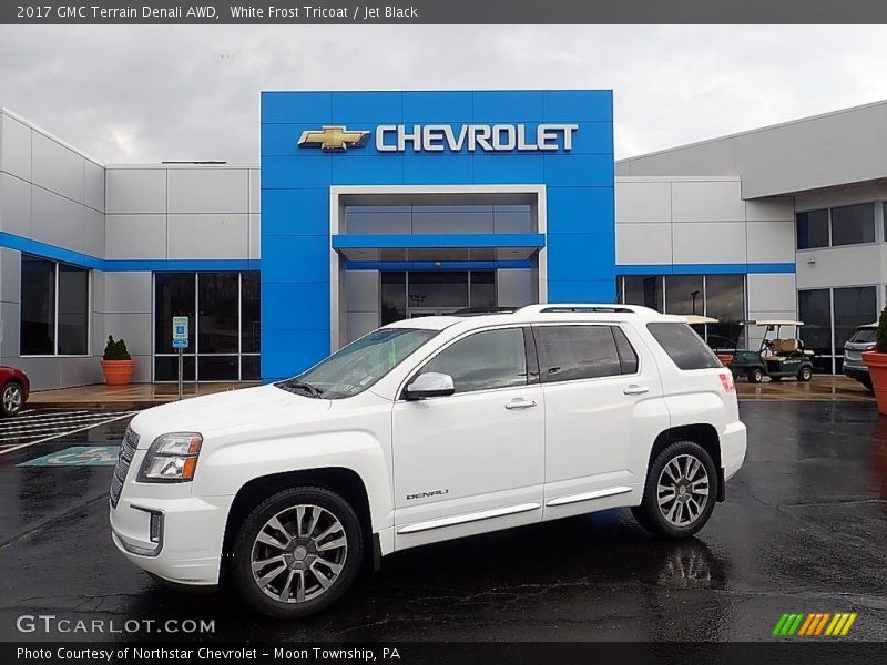 White Frost Tricoat / Jet Black 2017 GMC Terrain Denali AWD