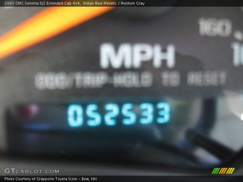 Indigo Blue Metallic / Medium Gray 2003 GMC Sonoma SLS Extended Cab 4x4