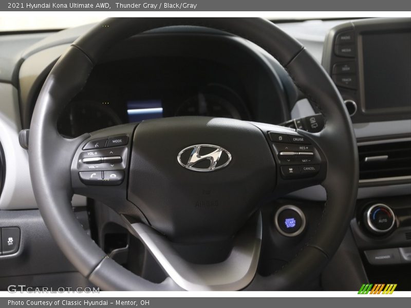 Thunder Gray / Black/Gray 2021 Hyundai Kona Ultimate AWD