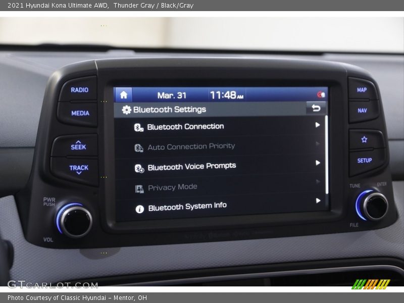 Thunder Gray / Black/Gray 2021 Hyundai Kona Ultimate AWD