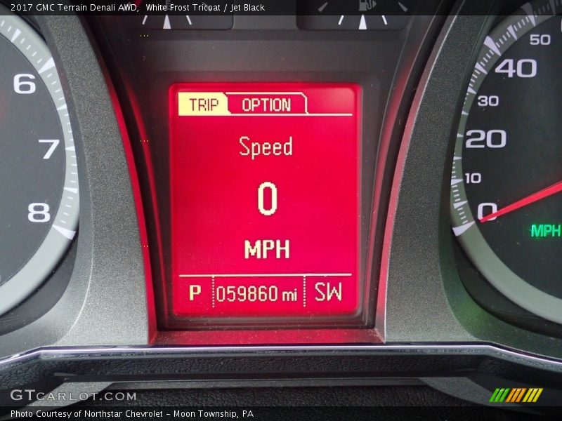 White Frost Tricoat / Jet Black 2017 GMC Terrain Denali AWD