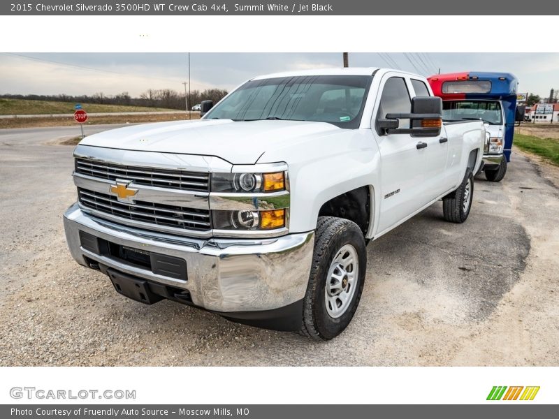 Summit White / Jet Black 2015 Chevrolet Silverado 3500HD WT Crew Cab 4x4