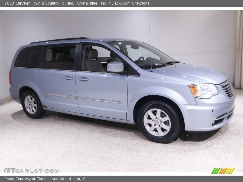 Crystal Blue Pearl / Black/Light Graystone 2013 Chrysler Town & Country Touring