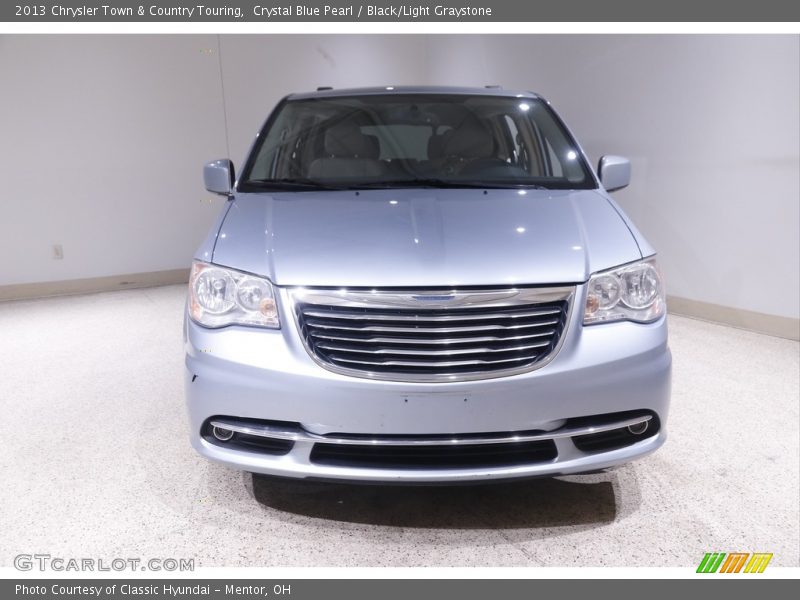 Crystal Blue Pearl / Black/Light Graystone 2013 Chrysler Town & Country Touring