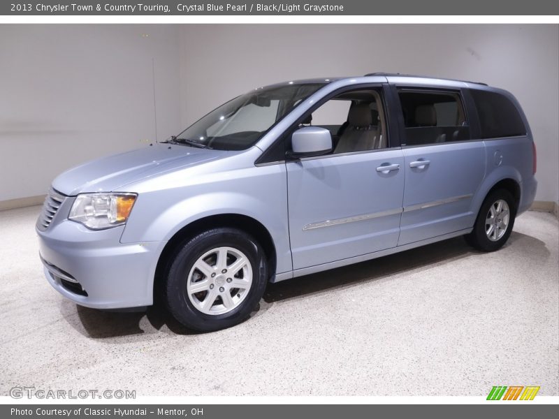 Crystal Blue Pearl / Black/Light Graystone 2013 Chrysler Town & Country Touring