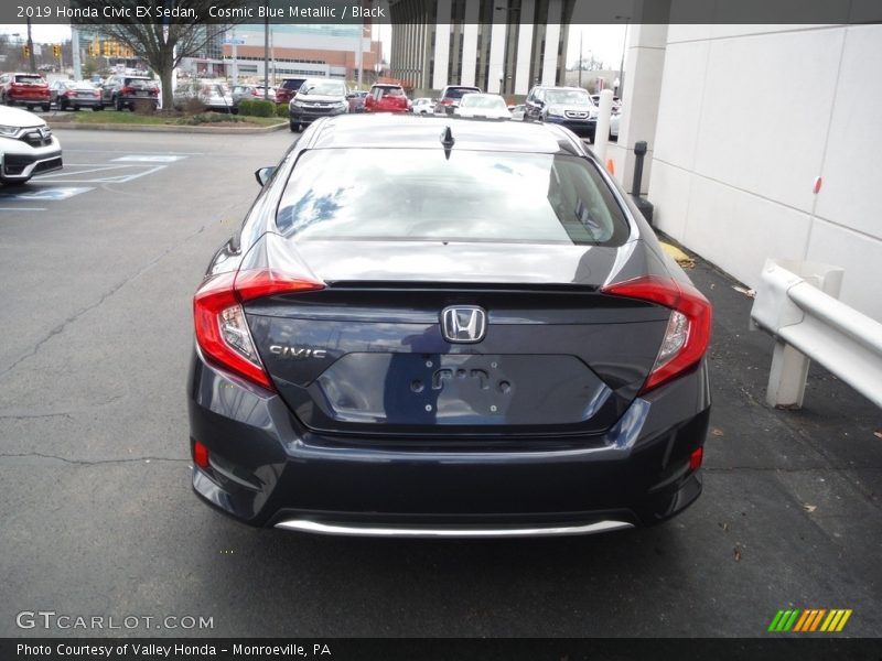 Cosmic Blue Metallic / Black 2019 Honda Civic EX Sedan