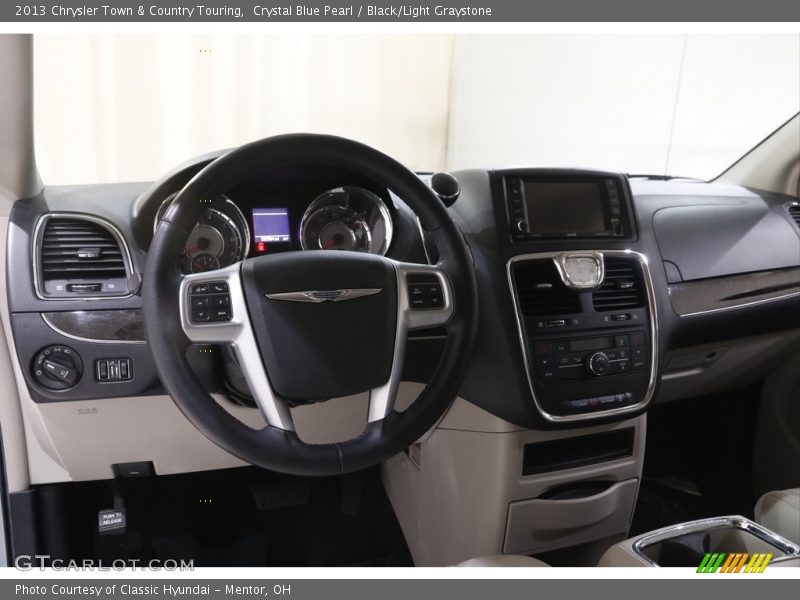 Crystal Blue Pearl / Black/Light Graystone 2013 Chrysler Town & Country Touring