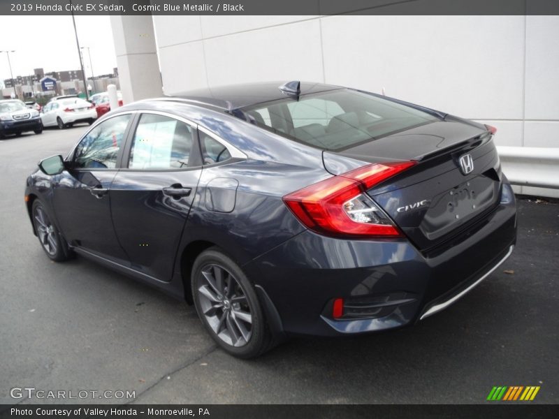 Cosmic Blue Metallic / Black 2019 Honda Civic EX Sedan