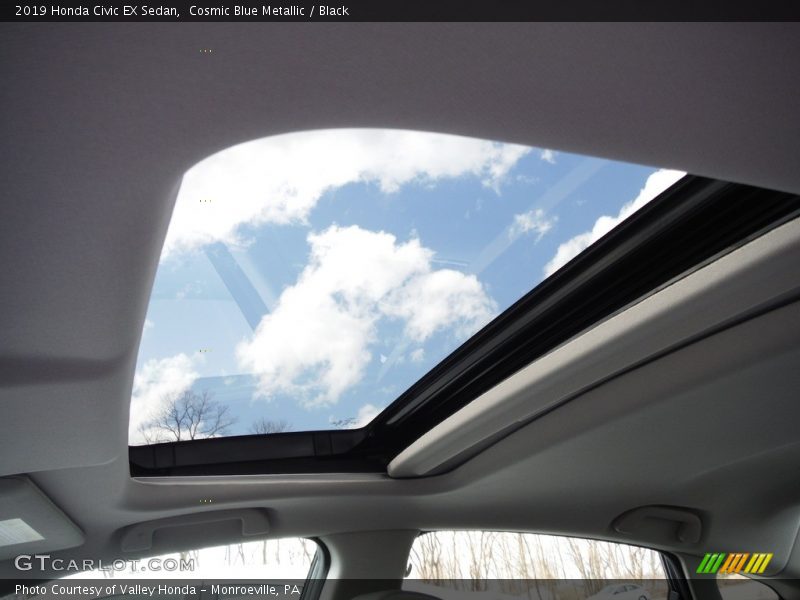 Cosmic Blue Metallic / Black 2019 Honda Civic EX Sedan