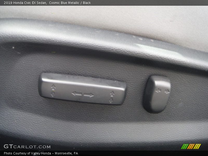 Cosmic Blue Metallic / Black 2019 Honda Civic EX Sedan