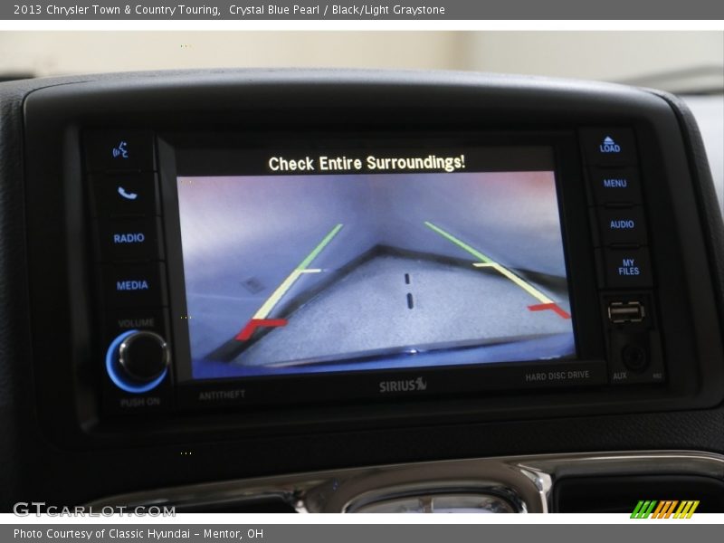 Crystal Blue Pearl / Black/Light Graystone 2013 Chrysler Town & Country Touring