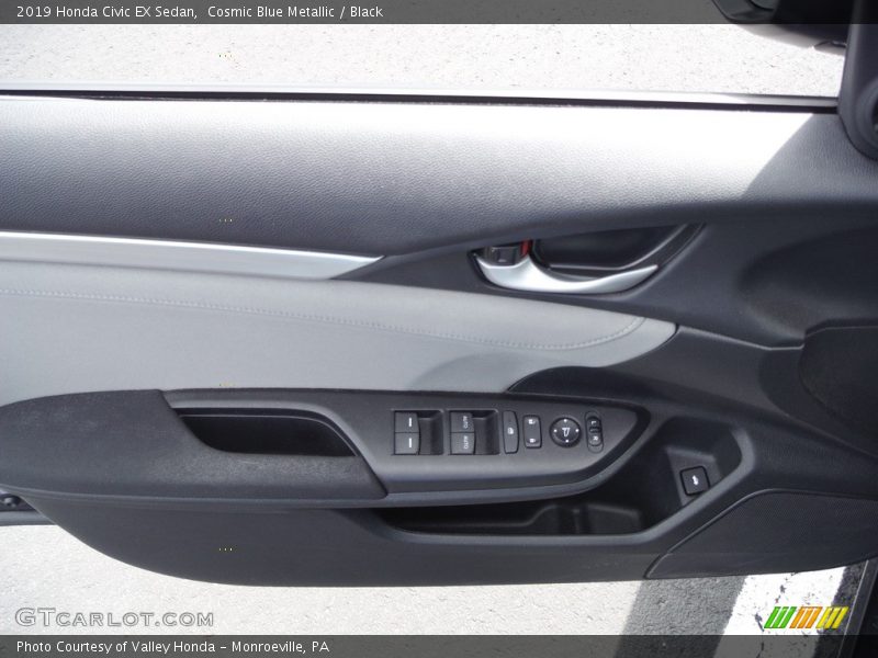 Cosmic Blue Metallic / Black 2019 Honda Civic EX Sedan