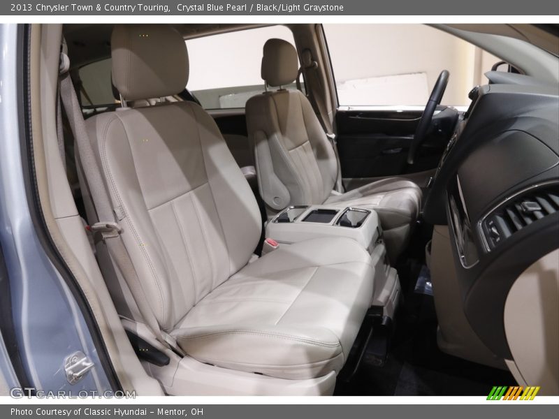 Crystal Blue Pearl / Black/Light Graystone 2013 Chrysler Town & Country Touring